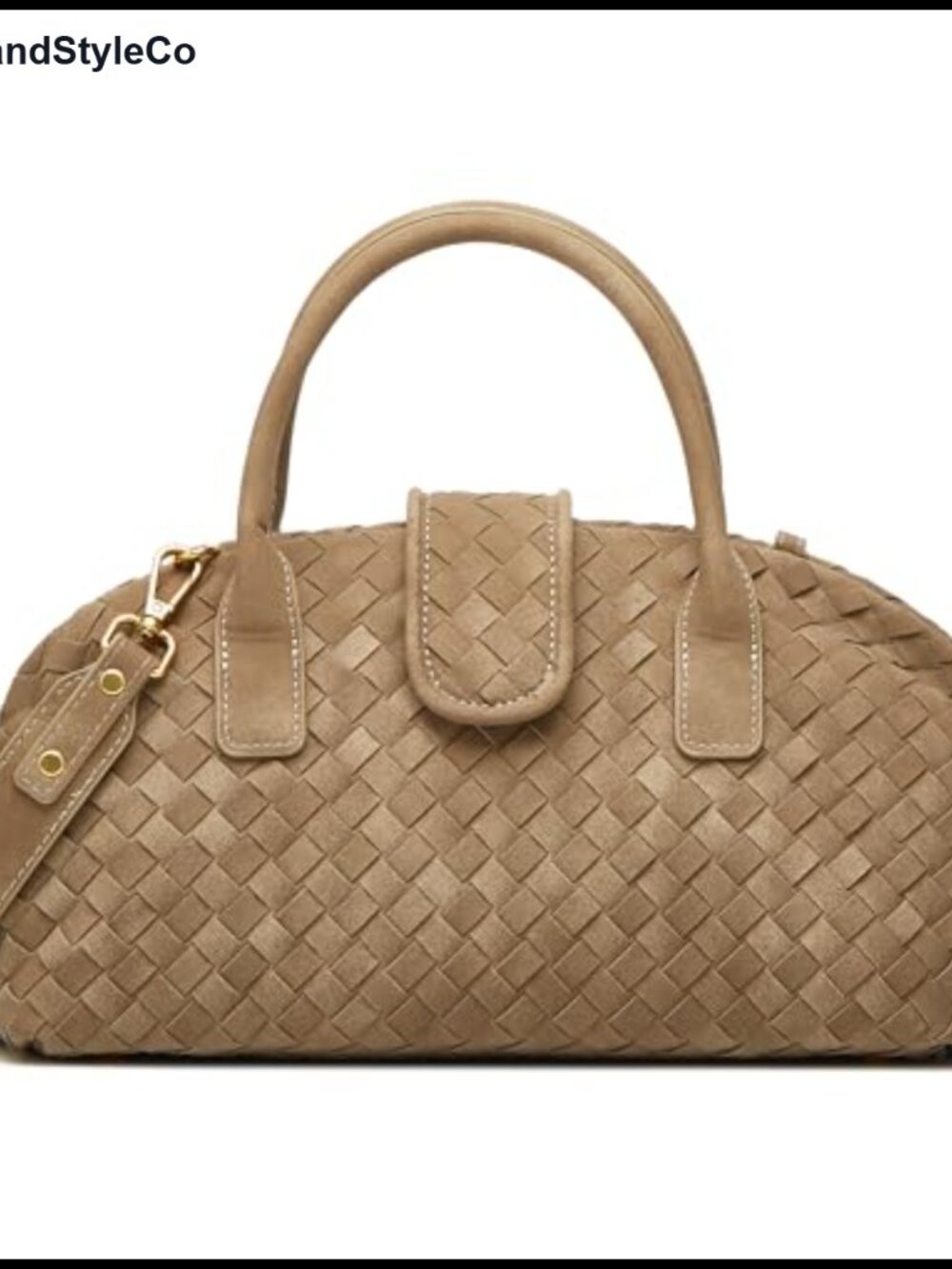 Faux Suede Woven Tote Bag Top Handle Hobo Shoulder Satchel Purse